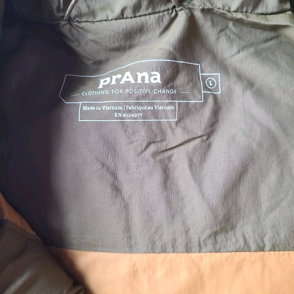 prAna Mens Timber Trail Vest L Peat Colorblock Duck Down Puffer New Green - Picture 7 of 7